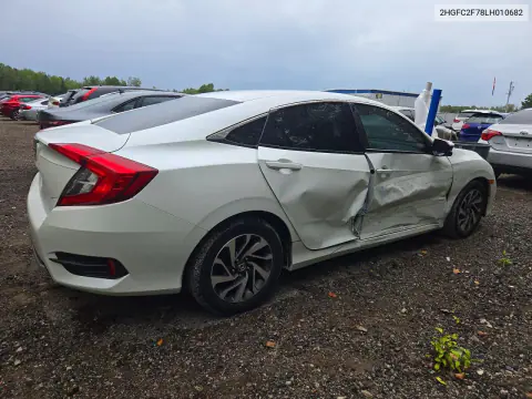 2020 Honda Civic Ex VIN 2HGFC2F78LH010682 фото 3