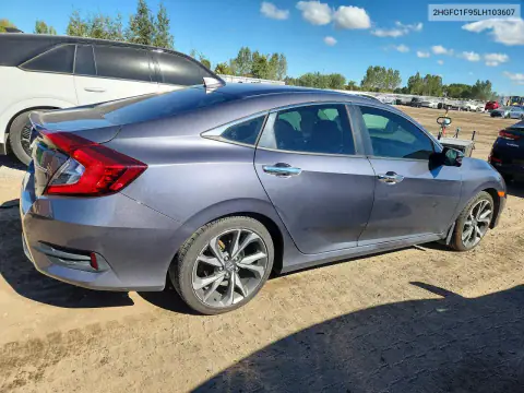 2020 Honda Civic Touring VIN 2HGFC1F95LH103607 фото 3