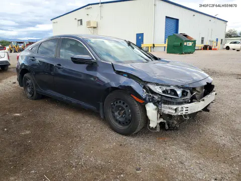 2020 Honda Civic Lx VIN 2HGFC2F64LH559870 фото 4