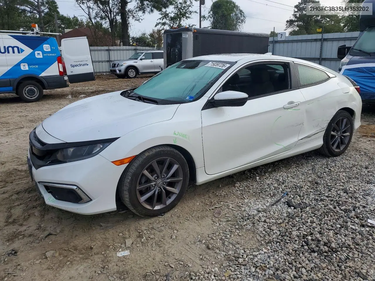 2020 Honda Civic Ex VIN 2HGFC3B35LH353202 фото 1