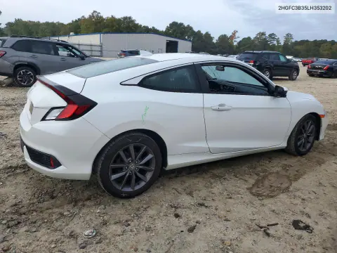 2020 Honda Civic Ex VIN 2HGFC3B35LH353202 фото 3