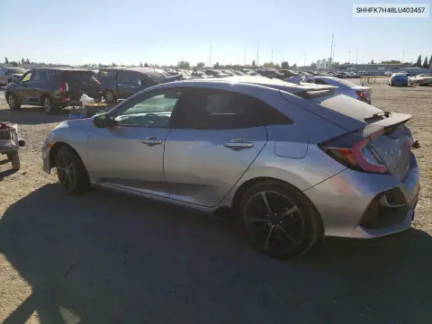 SHHFK7H48LU403457 — 2020 Honda Civic, фото 2 с аукциона Copart, Передняя часть