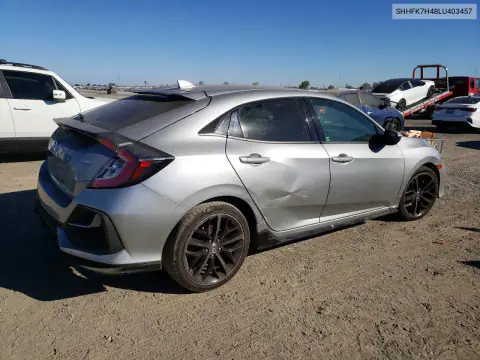 SHHFK7H48LU403457 — 2020 Honda Civic, фото 3 с аукциона Copart, Передняя часть