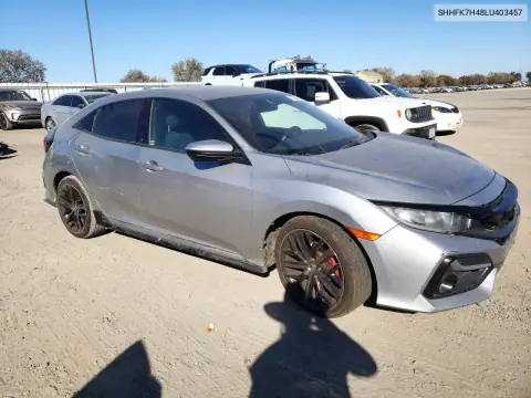 SHHFK7H48LU403457 — 2020 Honda Civic, фото 4 с аукциона Copart, Передняя часть