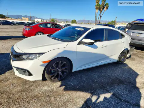 2020 Honda Civic Sport VIN 2HGFC2F87LH560271 фото 1