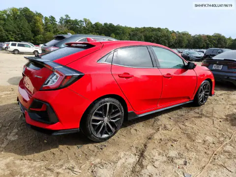 2020 Honda Civic Sport VIN SHHFK7H40LU419619 фото 3