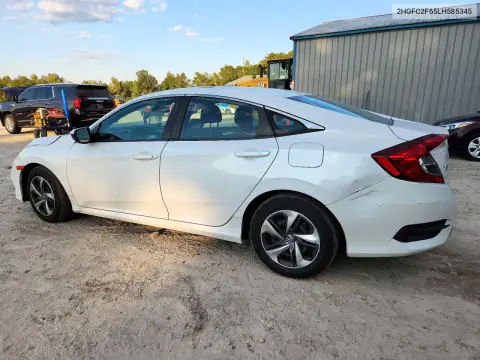 2HGFC2F65LH585345 — 2020 Honda Civic, фото 2 с аукциона Copart, Передняя часть