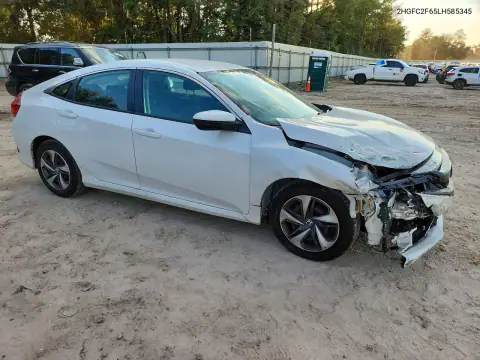 2HGFC2F65LH585345 — 2020 Honda Civic, фото 4 с аукциона Copart, Передняя часть