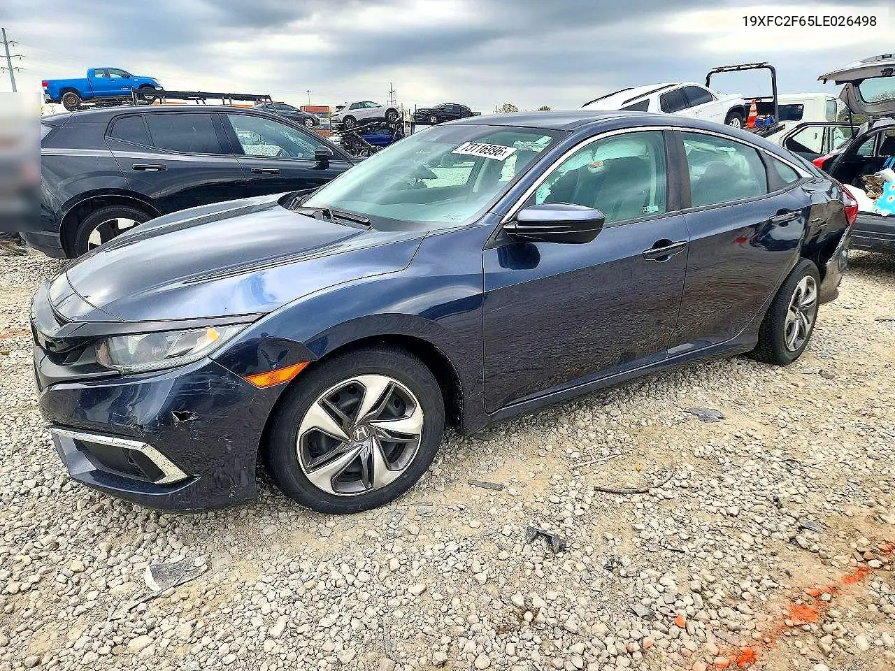 19XFC2F65LE026498 Honda Civic 2020 — повреждение Задняя часть, фото до ремонта