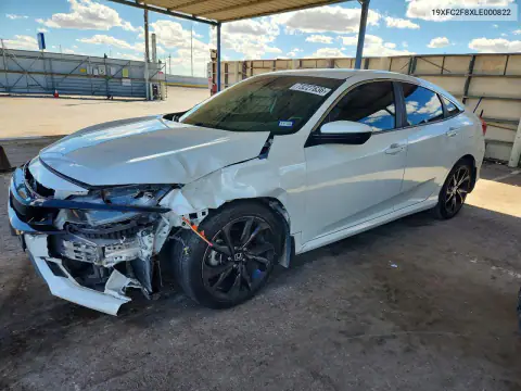 19XFC2F8XLE000822 — 2020 Honda Civic, Передняя часть, фото до ремонта