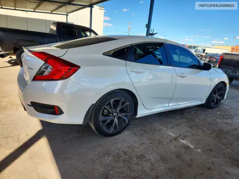 19XFC2F8XLE000822 — 2020 Honda Civic, фото 3 с аукциона Copart, Передняя часть