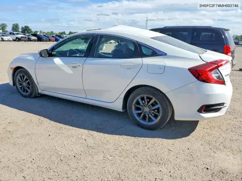 2HGFC2F74MH003746 — 2021 Honda Civic, фото 2 с аукциона Copart, Сторона