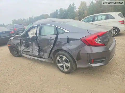 2HGFC2F50MH014581 — 2021 Honda Civic, фото 2 с аукциона Copart, Сторона