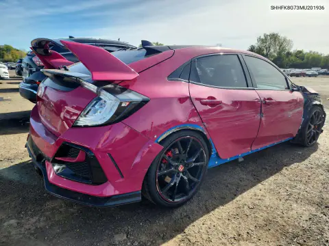 2021 Honda Civic Type-R Touring VIN SHHFK8G73MU201936 фото 3
