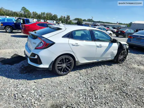 SHHFK7H96MU223391 — 2021 Honda Civic, фото 3 с аукциона Copart, Передняя часть