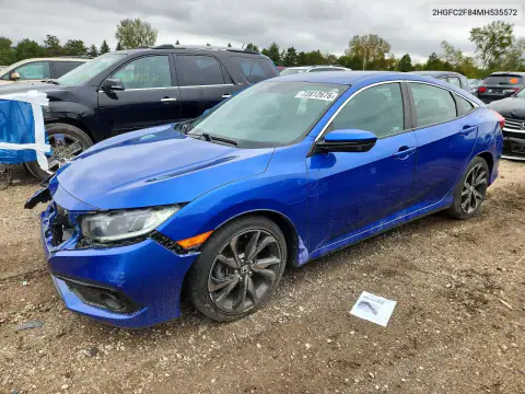 2HGFC2F84MH535572 Honda Civic 2021 — повреждение Передняя часть, фото до ремонта
