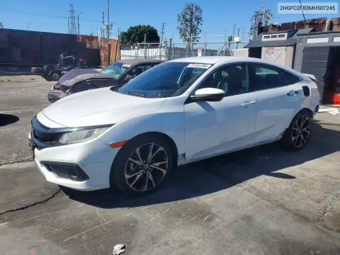2HGFC2F83MH507245 — 2021 Honda Civic, Задняя часть, фото до ремонта