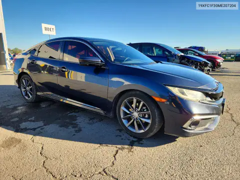 19XFC1F30ME207204 — 2021 Honda Civic, фото 4 с аукциона Copart, Боковая часть