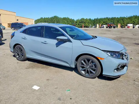 SHHFK7H63MU229400 — 2021 Honda Civic, фото 4 с аукциона Copart, Передняя часть