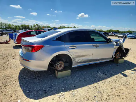 2HGFE2F24NH574217 — 2022 Honda Civic, фото 3 с аукциона Copart 22.10.2026, Передняя часть