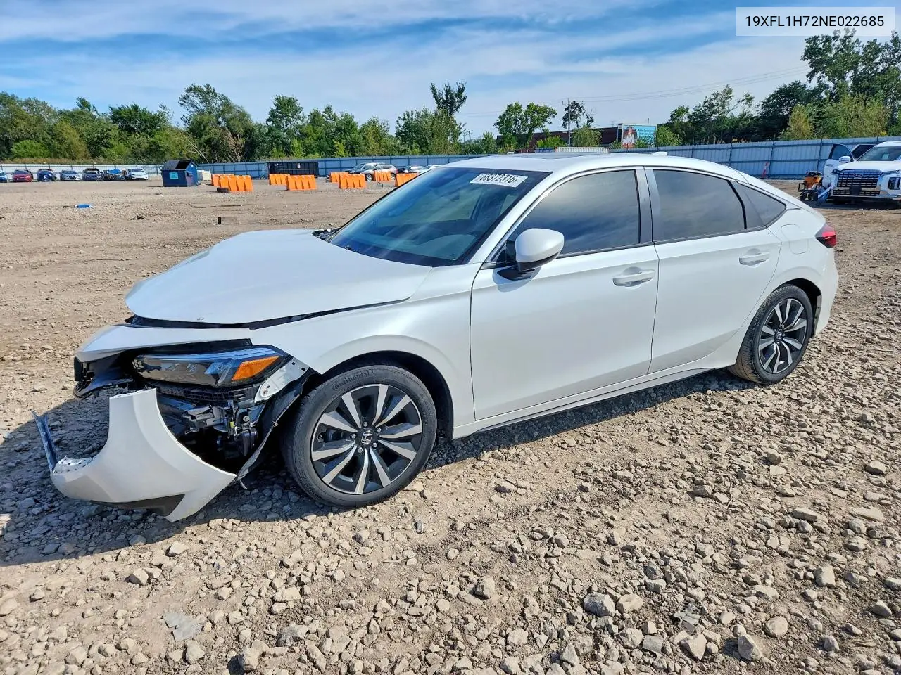 2022 Honda Civic Exl VIN 19XFL1H72NE022685 фото 1