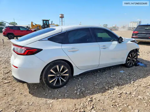 2022 Honda Civic Exl VIN 19XFL1H72NE022685 фото 3