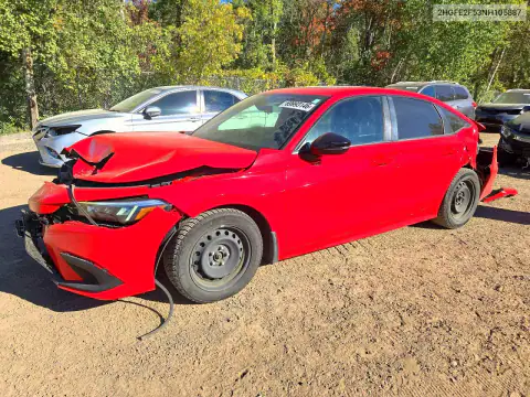 2HGFE2F53NH105887 — 2022 Honda Civic, Передняя часть, фото до ремонта