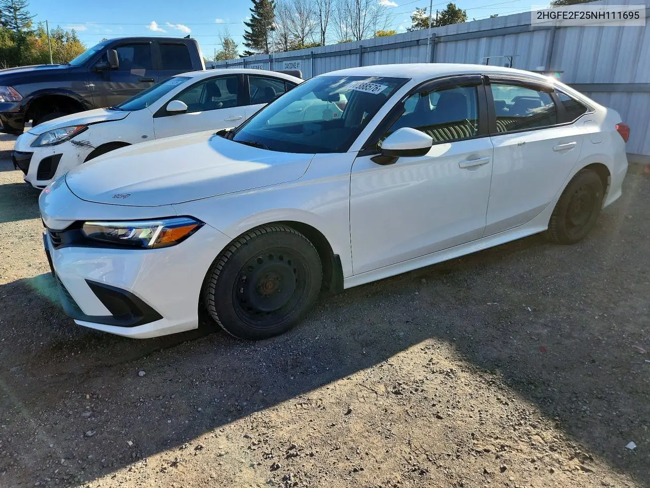 2HGFE2F25NH111695 Honda Civic 2022 — повреждение Град, фото до ремонта