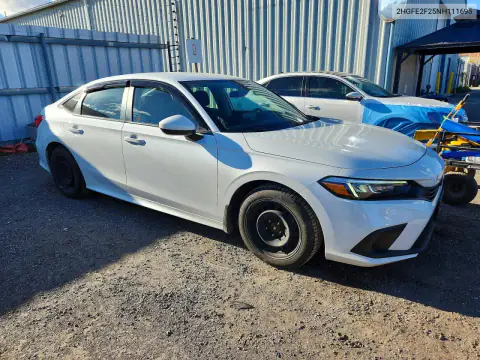 2HGFE2F25NH111695 — 2022 Honda Civic, фото 4 с аукциона Copart, Град