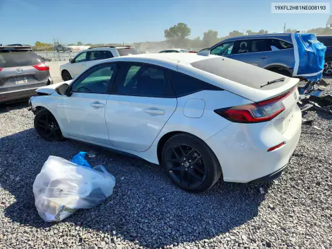 19XFL2H81NE008193 — 2022 Honda Civic, фото 2 с аукциона Copart, Передняя часть