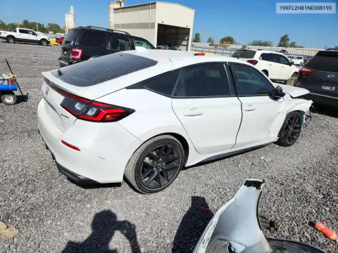 19XFL2H81NE008193 — 2022 Honda Civic, фото 3 с аукциона Copart, Передняя часть