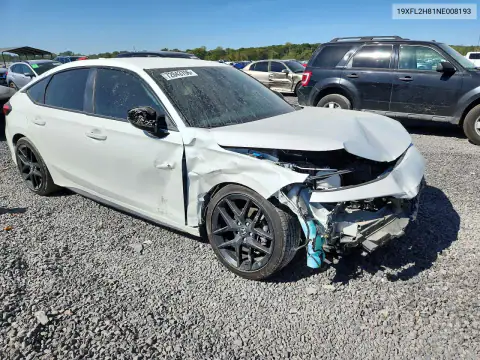 19XFL2H81NE008193 — 2022 Honda Civic, фото 4 с аукциона Copart, Передняя часть