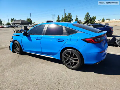 2022 Honda Civic Sport Touring VIN 19XFL1H81NE000881 фото 2