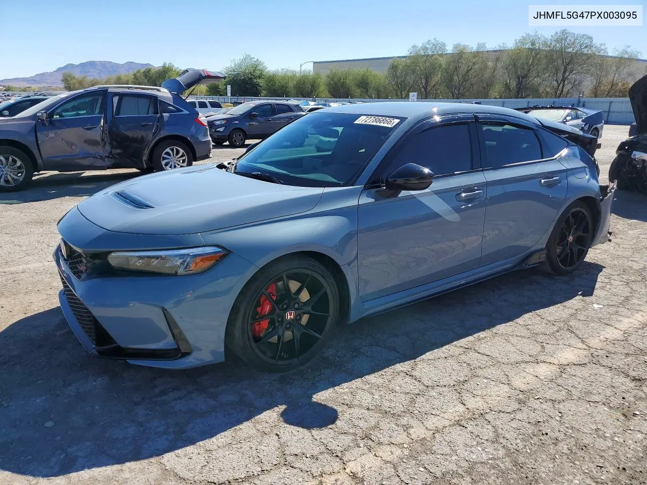 JHMFL5G47PX003095 Honda Civic 2023 — повреждение Задняя часть, фото до ремонта