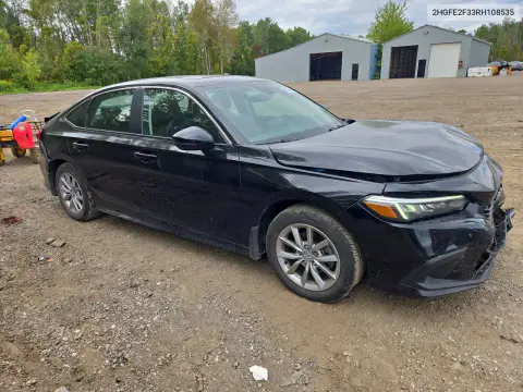 2024 Honda Civic Ex VIN 2HGFE2F33RH108535 фото 4
