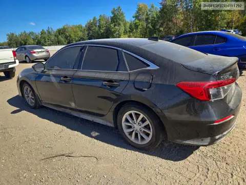 2HGFE2F37RH111292 — 2024 Honda Civic, фото 2 с аукциона Copart, Подтопление