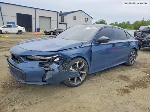 2HGFE4F82SH318718 — 2025 Honda Civic, Передняя часть, фото до ремонта