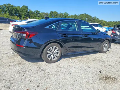 2025 Honda Civic Lx VIN 2HGFE2F26SH600277 фото 3