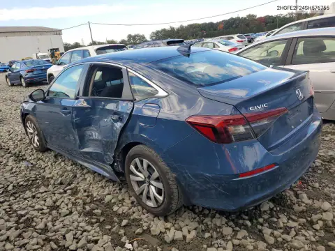 2HGFE2F24SH576755 — 2025 Honda Civic, фото 2 с аукциона Copart, Боковая часть