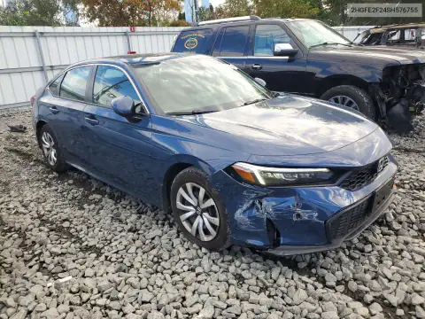 2HGFE2F24SH576755 — 2025 Honda Civic, фото 4 с аукциона Copart, Боковая часть