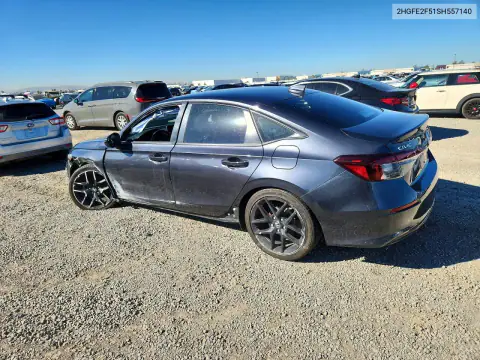 2HGFE2F51SH557140 — 2025 Honda Civic, фото 2 с аукциона Copart, Передняя часть