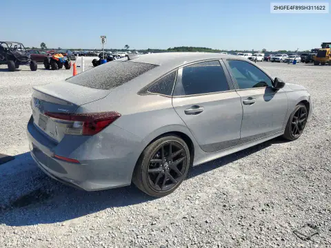 2HGFE4F89SH311622 — 2025 Honda Civic, фото 3 с аукциона Copart, Передняя часть