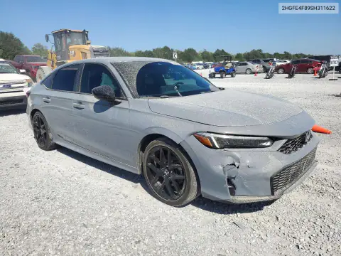 2HGFE4F89SH311622 — 2025 Honda Civic, фото 4 с аукциона Copart, Передняя часть