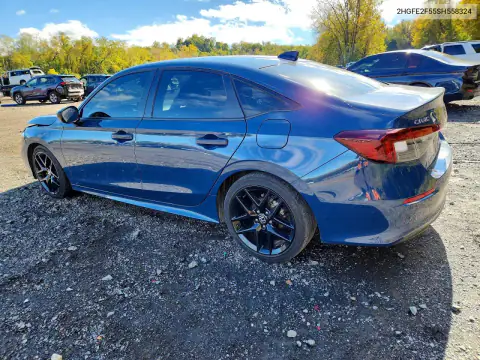 2HGFE2F55SH558324 — 2025 Honda Civic, фото 2 с аукциона Copart, Передняя часть
