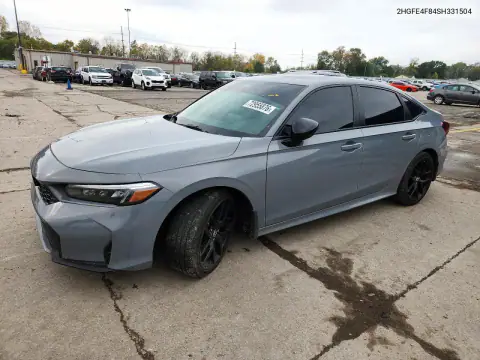 2HGFE4F84SH331504 — 2025 Honda Civic, Передняя часть, фото до ремонта