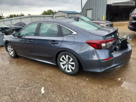 2HGFE2F26SH597591 — 2025 Honda Civic, фото 2 с аукциона Copart, Задняя часть