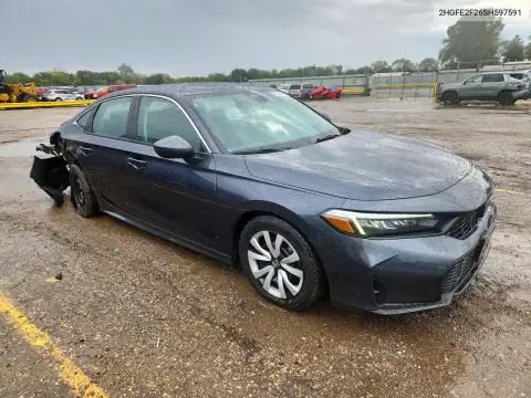 2HGFE2F26SH597591 — 2025 Honda Civic, фото 4 с аукциона Copart, Задняя часть
