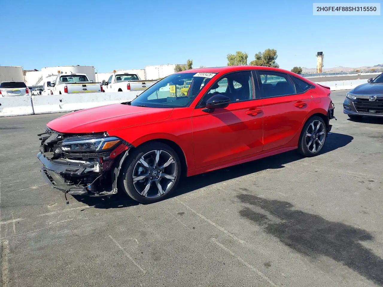 2HGFE4F88SH315550 Honda Civic 2025 — повреждение Передняя часть, фото до ремонта