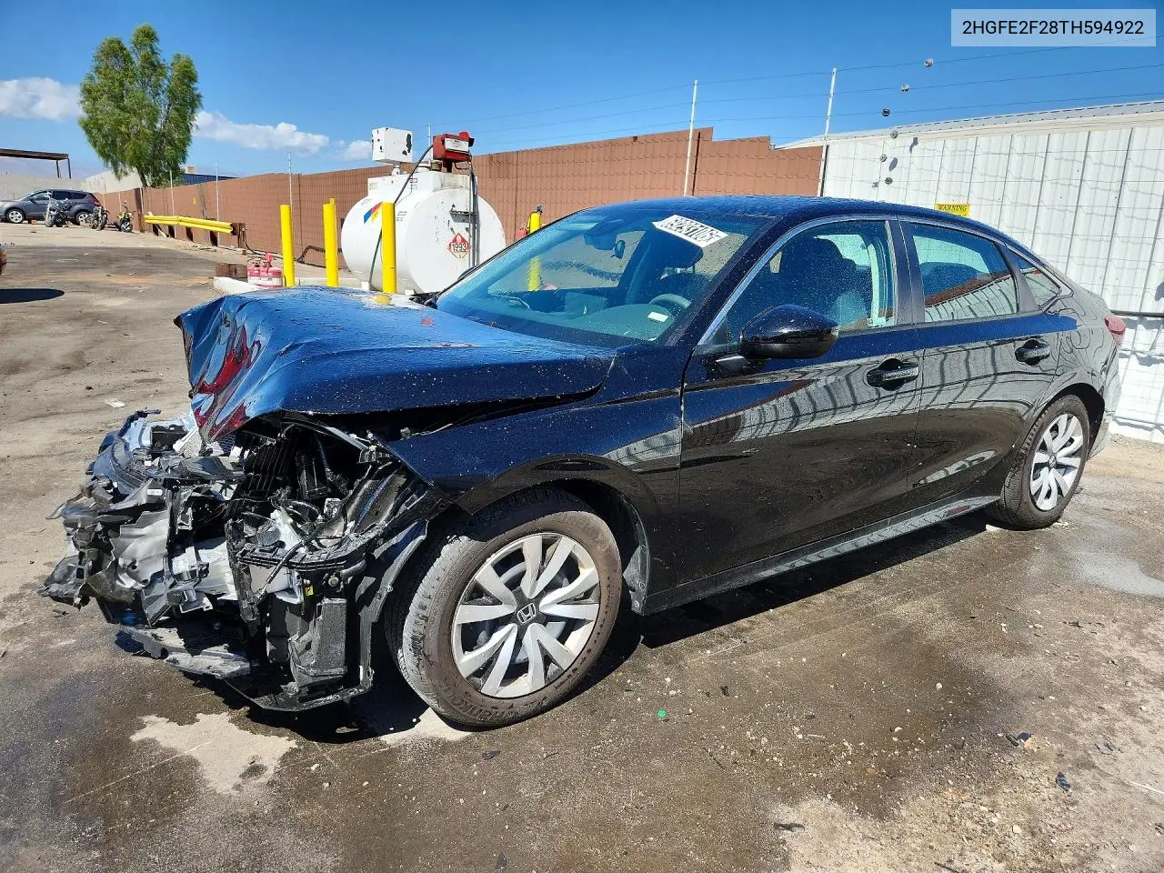 2026 Honda Civic Lx VIN 2HGFE2F28TH594922 фото 1