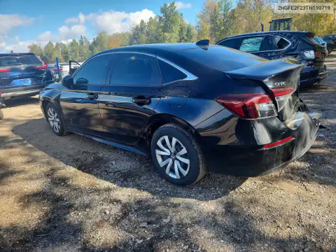 2026 Honda Civic Lx VIN 2HGFE2F23TH110719 фото 2